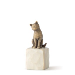 Willow Tree Love My Cat (dark), Sculpted 3 X 3 X 7.5 Cm, Dark Gray