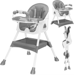 👶 Foldable Baby High Chair (6 Months+) - Easy Clean Feeding Seat With