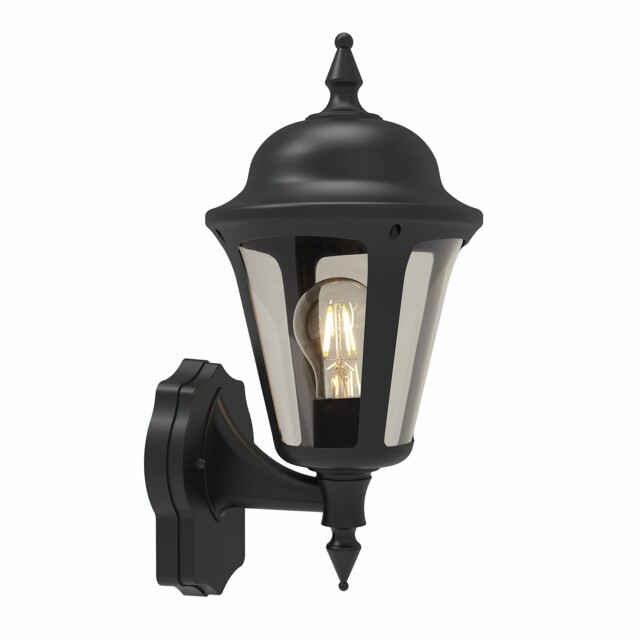 4lite Outdoor Wall Lantern Black Ip65 Rated Exterior Wall Lamp