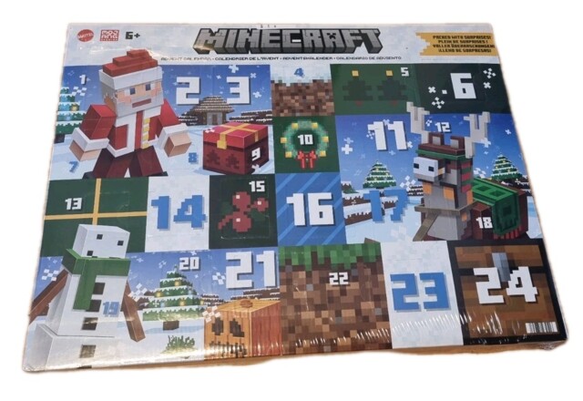 Mattel Minecraft Advent Calendar Hxm86 – 3 Figures, 17 Accessories &