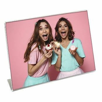 Modern Acrylic Photo Frames Freestanding Polished Photo Frame 6x4 7x5