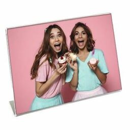 Modern Acrylic Photo Frames Freestanding Polished Photo Frame 6x4 7x5
