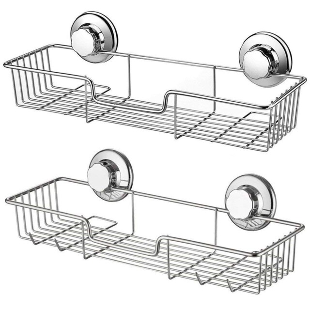 Ipegtop Suction Cups Compact Shower Caddy Bath Shelf With 2 Pack,
