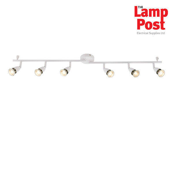 Saxby Amalfi 61002 - 6 Light Spotlight Bar Ceiling Mounted - Gloss
