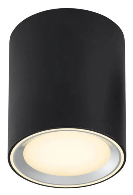 Ceiling Light Black Fallon Long Led Black/brushed Steel 100mm