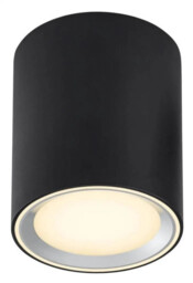 Ceiling Light Black Fallon Long Led Black/brushed Steel 100mm