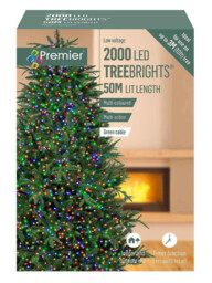 Premier 2000 Led Multi-action Treebrights Christmas Tree Lights Timer