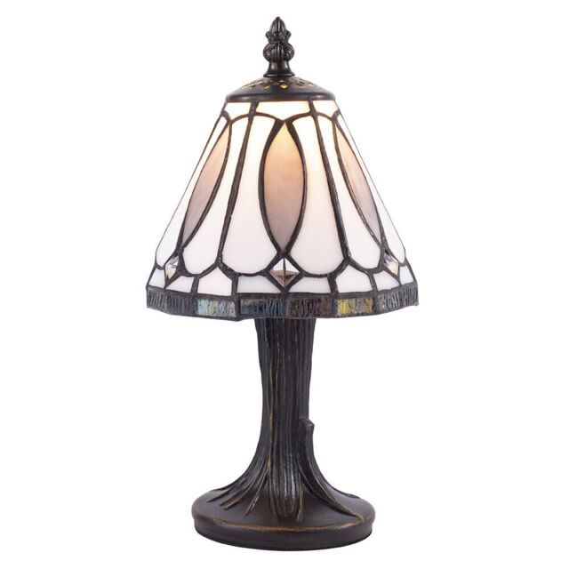 Tiffany By Tiff Table Lamp Tree Effect Base With Art Deco Shade- Brass