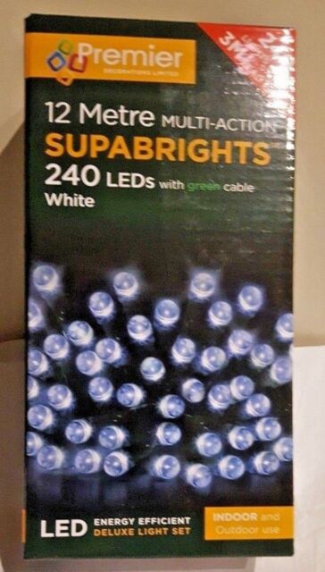 Premier Multi Action Supabrights Led Christmas Xmas Lights 240 Led