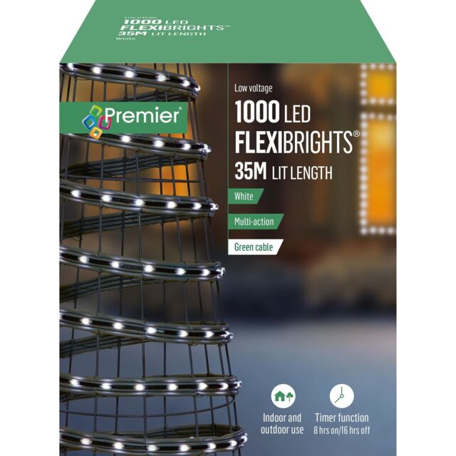 Christmas Lights White 1000 Led Light 35m Indoor Outdoor Timer