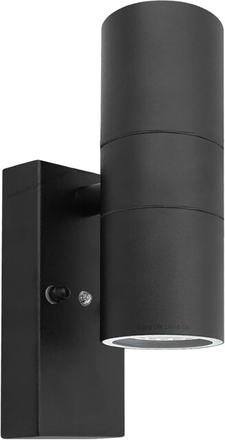Outdoor Wall Light Dusk Till Dawn Sensor Black Finish Stainless Steel