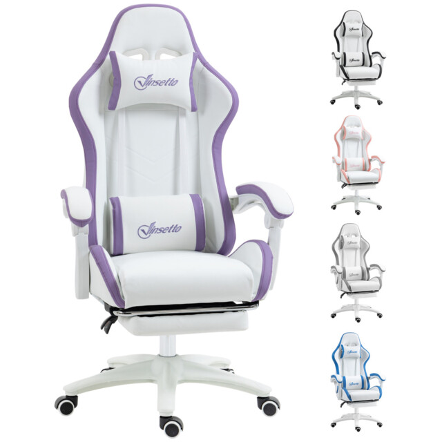 Vinsetto Racing Style Gaming Chair With Reclining Function Footrest,