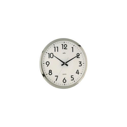 21287 Acctim Orion Silent Wall Clock White/chrome