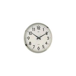 21287 Acctim Orion Silent Wall Clock White/chrome