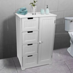 Bathroom Furniture Range Cabinet Storage Wooden Toilet Cupboard &