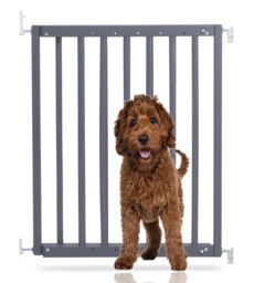 Bettacare Dog Stair Gate, Chunky Wooden Pet Gate, Grey, 63.5cm -