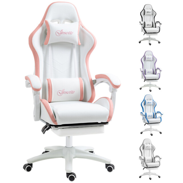 Vinsetto Racing Style Gaming Chair With Reclining Function Footrest,