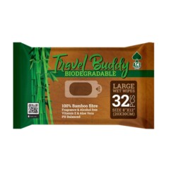Large Body Wet Wipes Biodegradable No Rinse Bath Or Shower Bamboo Wipe