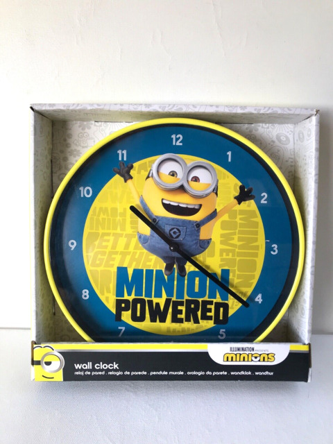 Minions Minion Powered Retro Wall Clock Brand In Box