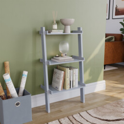 York Ladder Shelf Bookcase 3 4 5 Tier Display Storage Shelving Unit