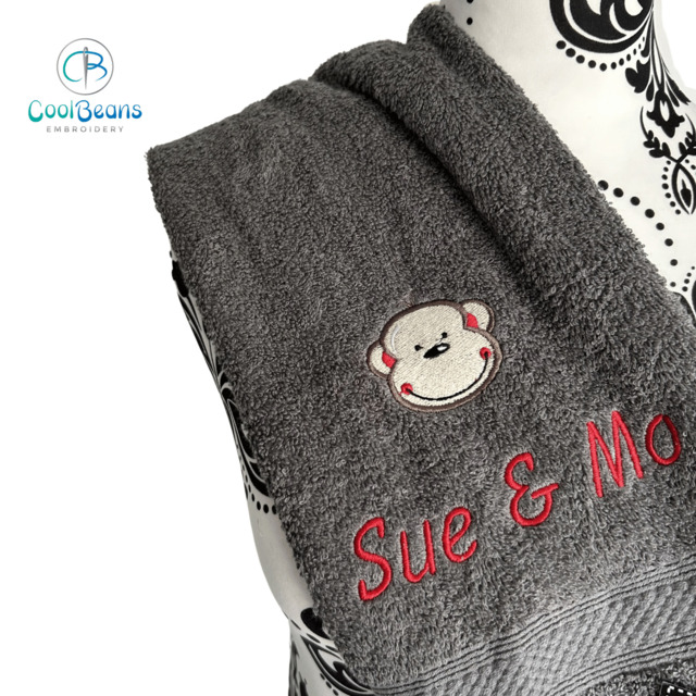 Monkey Smile Towel - Personalised - Flannel / Hand Towel / Bath Towel