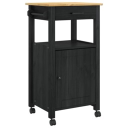 Kitchen Trolley Rolling Cart Storage Cart Trolley Monza Solid Wood