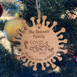 Personalised Wooden Christmas Tree Decoration Bauble