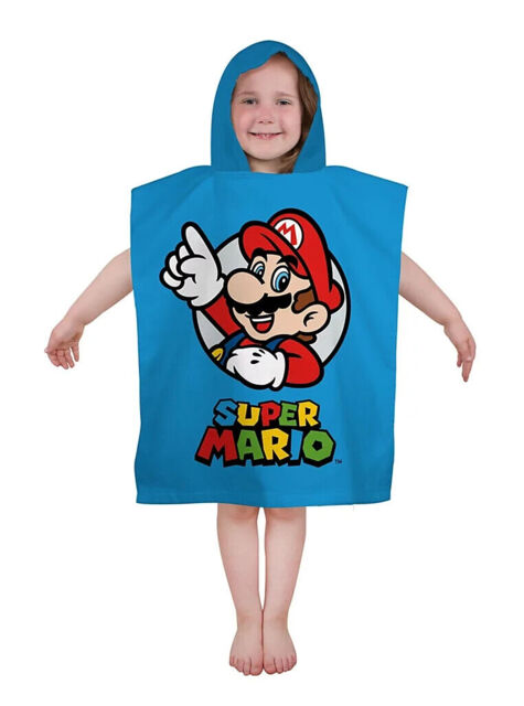 Nintendo Super Mario Poncho Towel 50 X 115cm Brand