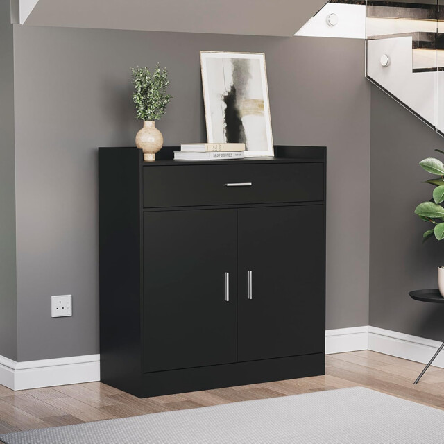 Vida Designs Dalby Modern Shoe Cabinet, 2 Door 1 Drawer, Hallway