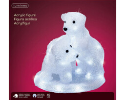 Lumineo Led Indoor & Outdoor Polar Bears Christmas Decoration 40 Leds