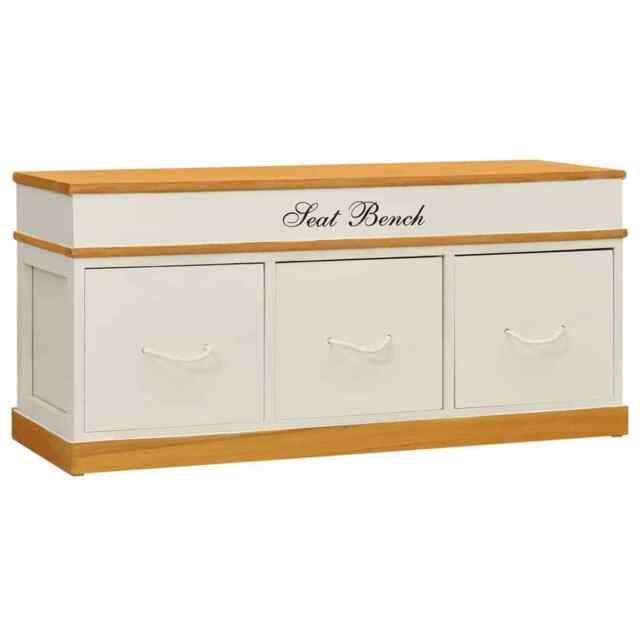 Storage Bench Solid Paulownia Wood 100 Cm Vidaxl