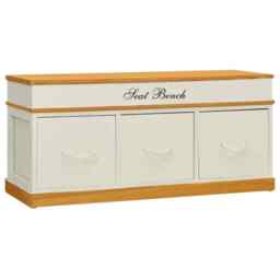 Storage Bench Solid Paulownia Wood 100 Cm Vidaxl