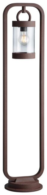 Outdoor Light Brown Sambesi Bollard Ip44 Rusty Photocell Trio