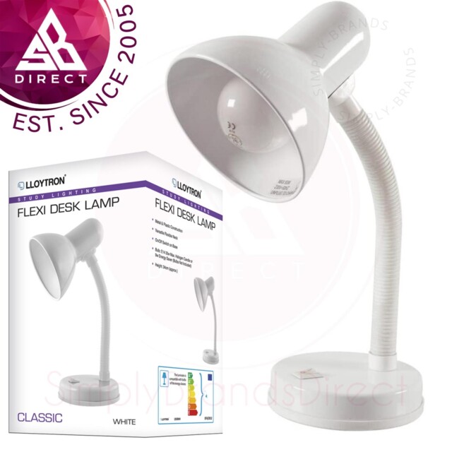 Lloytron Desk Lamp Bulb│integral On/off Switch, Versatile Flexible