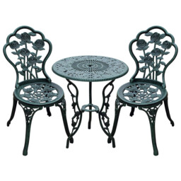 Outsunny 3 Pieces Bistro Set Furniture Garden Balcony Table 2 Chairs