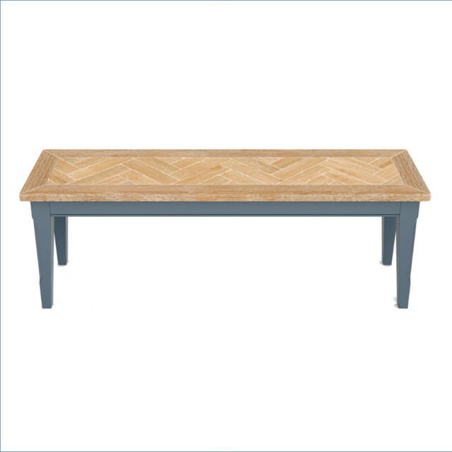 Blue & Oak Dining Bench (150 Cm) [signature Blue]