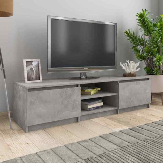 Tv Cabinet Concrete Grey 140x40x35.5 Cm Engineered Wood Vidaxl