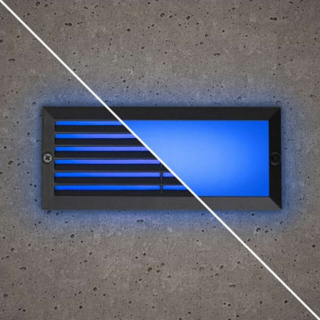 Blue Led Outdoor Brick Light 5w Garden Wall Pathway Step Lighting Ip54