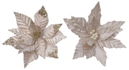 Gold Christmas Tree Decorations Flowers Clips Champagne Sparkle
