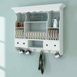 Wooden Kitchen Wall Cabinet White Vidaxl