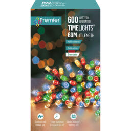 Premier 600 Led Battery Operated Multi-action Christmas Tree Lights