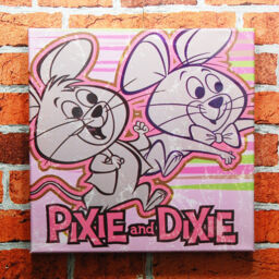 Pixie & Dixie Canvas Art Print Home Sign Poster Wall Decor Retro