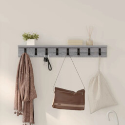 Wall-mounted Coat Rack Grey Sonoma 80 X 10.5 X 10.5 Cm Vidaxl