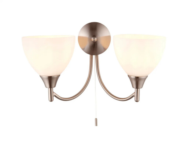 Wall Light Silver Alton 2 Satin Chrome Endon 1805-2sc