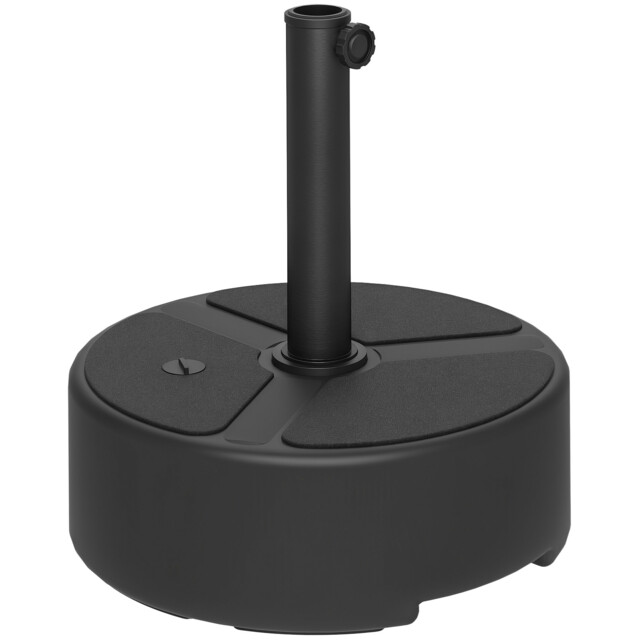 Outsunny Round Garden Parasol Base, Sand/water Filled Parasol Stand,