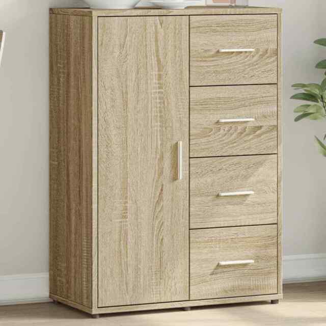 Sideboard Sonoma Oak 60x31x84 Cm Engineered Wood Vidaxl