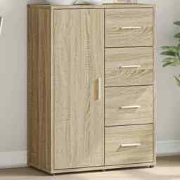 Sideboard Sonoma Oak 60x31x84 Cm Engineered Wood Vidaxl
