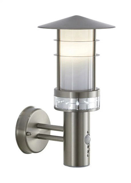 Outdoor Light Silver Pagoda Led Wall Ip44 Brushed Stainless Steel