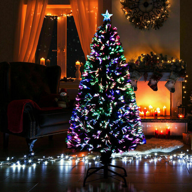 Pre Lit Fiber Optic Christmas Xmas Tree Colour Changing Xmas Lights