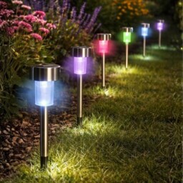 10pcs Colour Changing Solar Garden Stake Lights Outdoor Garden Pathway
